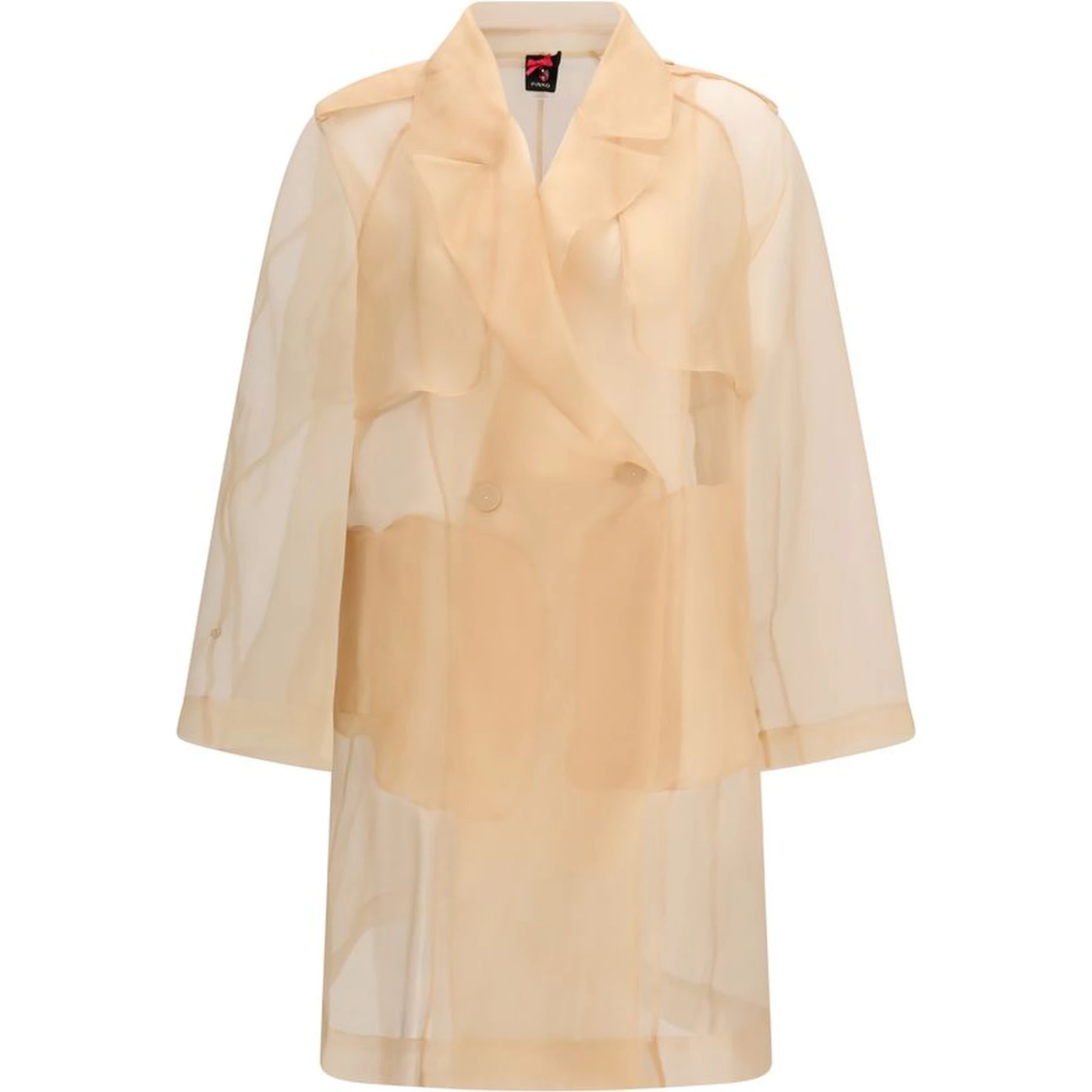 Multicolor Silk Trench Coat