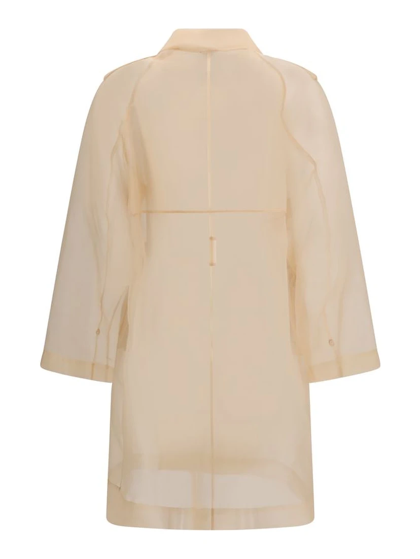 Multicolor Silk Trench Coat