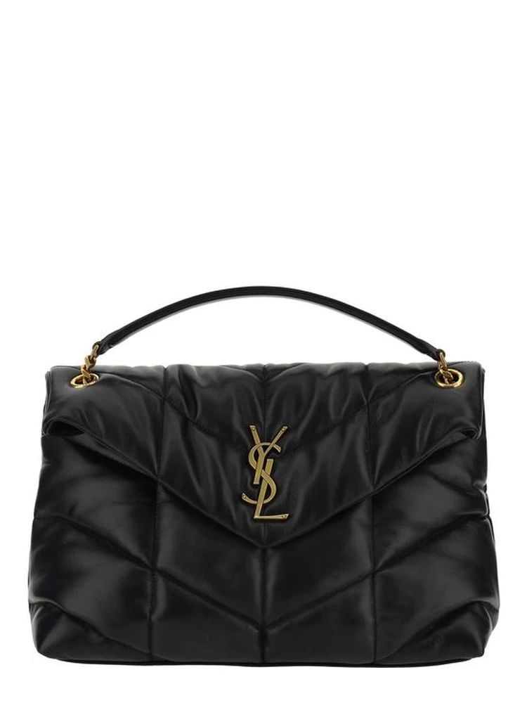 Black Lamb Leather Shoulder Bag