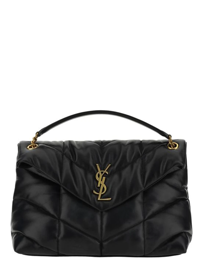 Black Lamb Leather Shoulder Bag