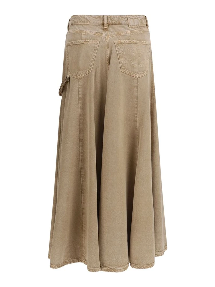 Beige Denim Skirt alternative