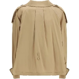 معطف ترنش قطني بيج