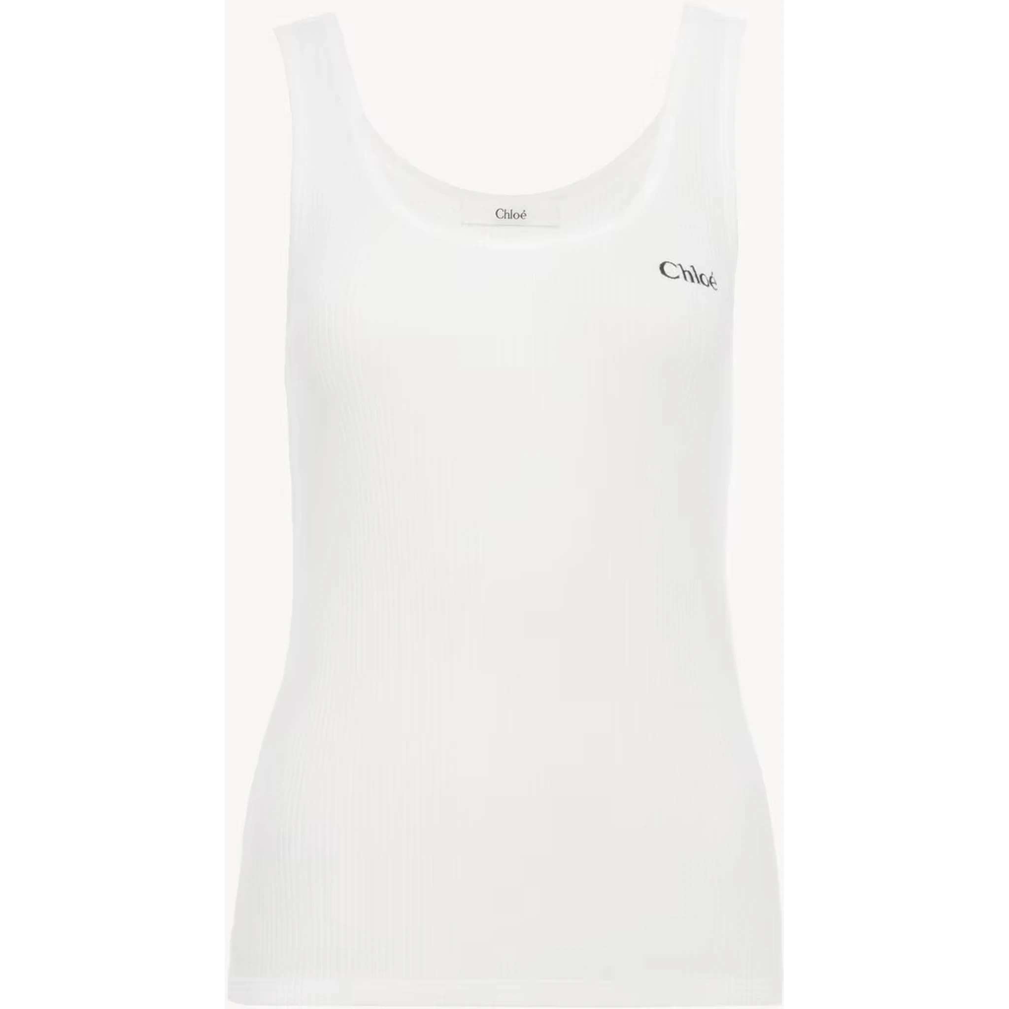 قميص قطني بدون أكمام بشعار