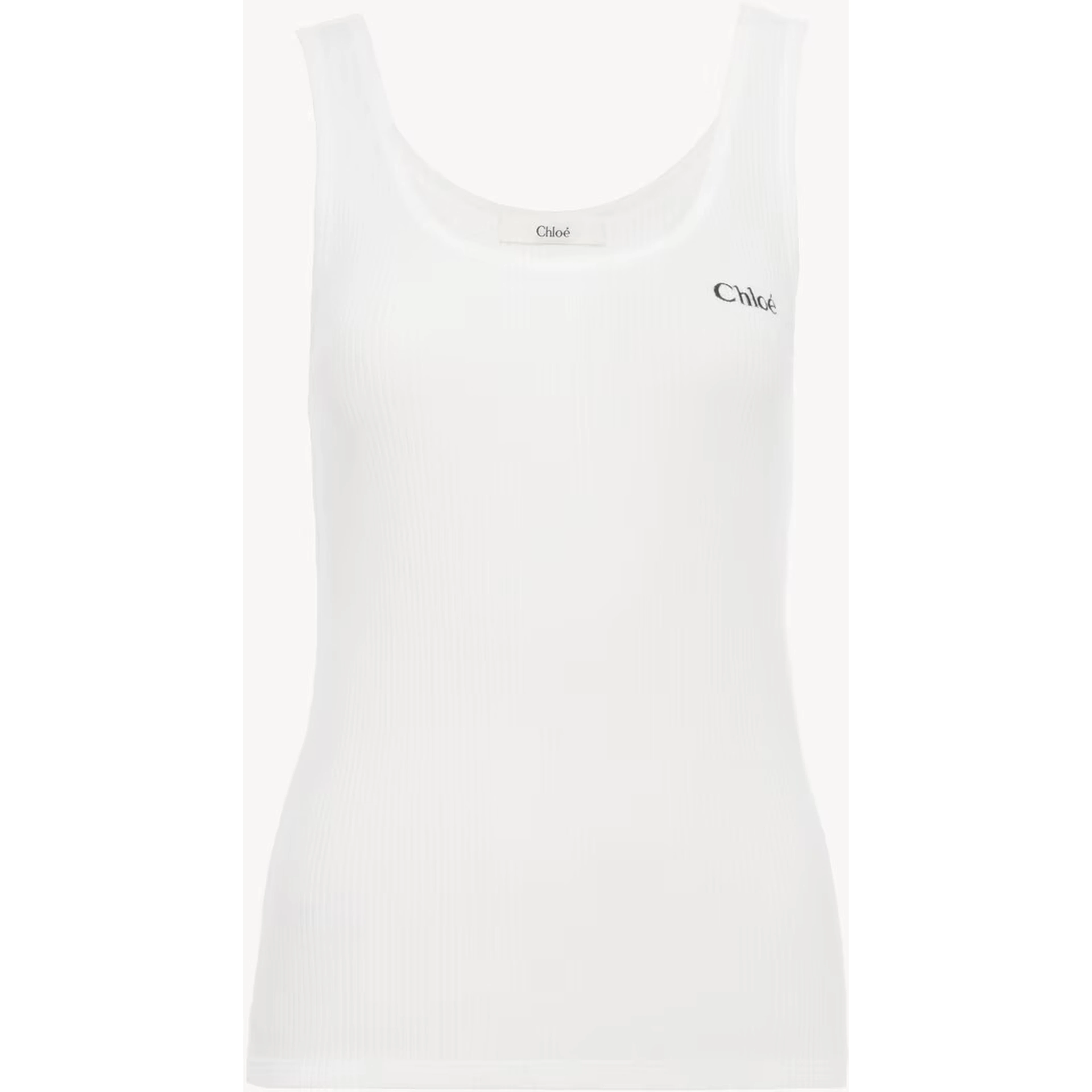 Cotton tank top with logo