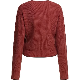 Wool and cashmere crewneck knitwear with logo