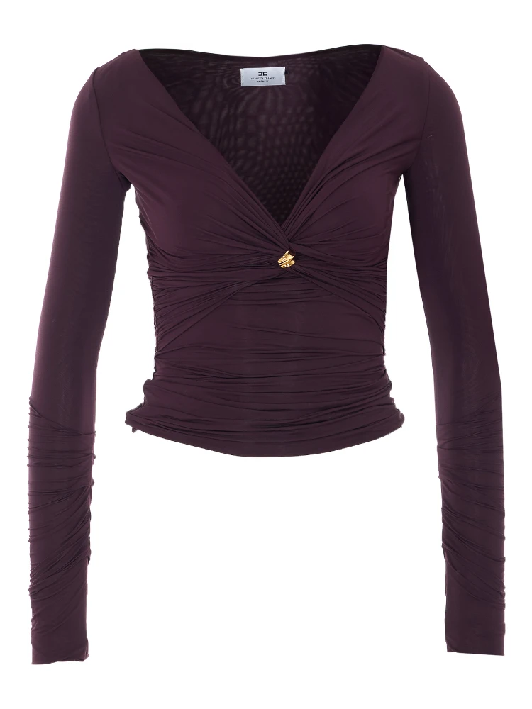 Elisabetta Franchi Top Brown