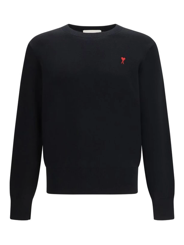 Black Merino Wool Sweatshirt