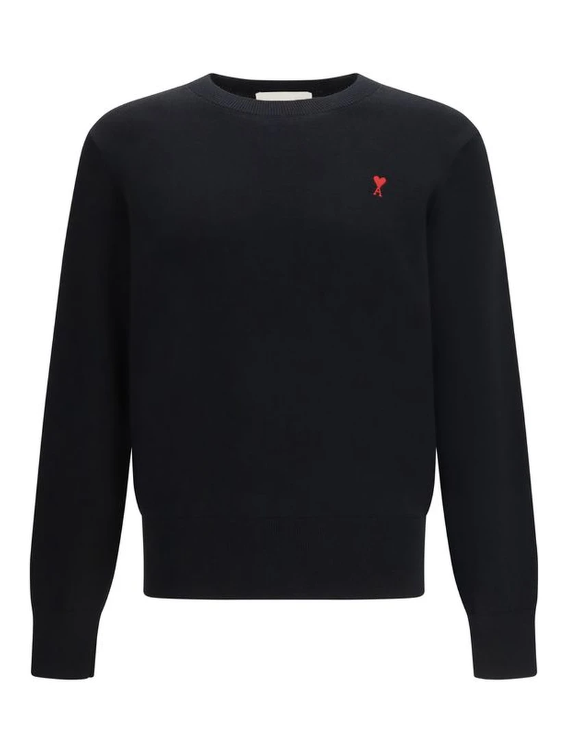 Black Merino Wool Sweatshirt