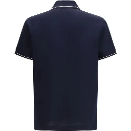 Blue Cotton Polo Shirt