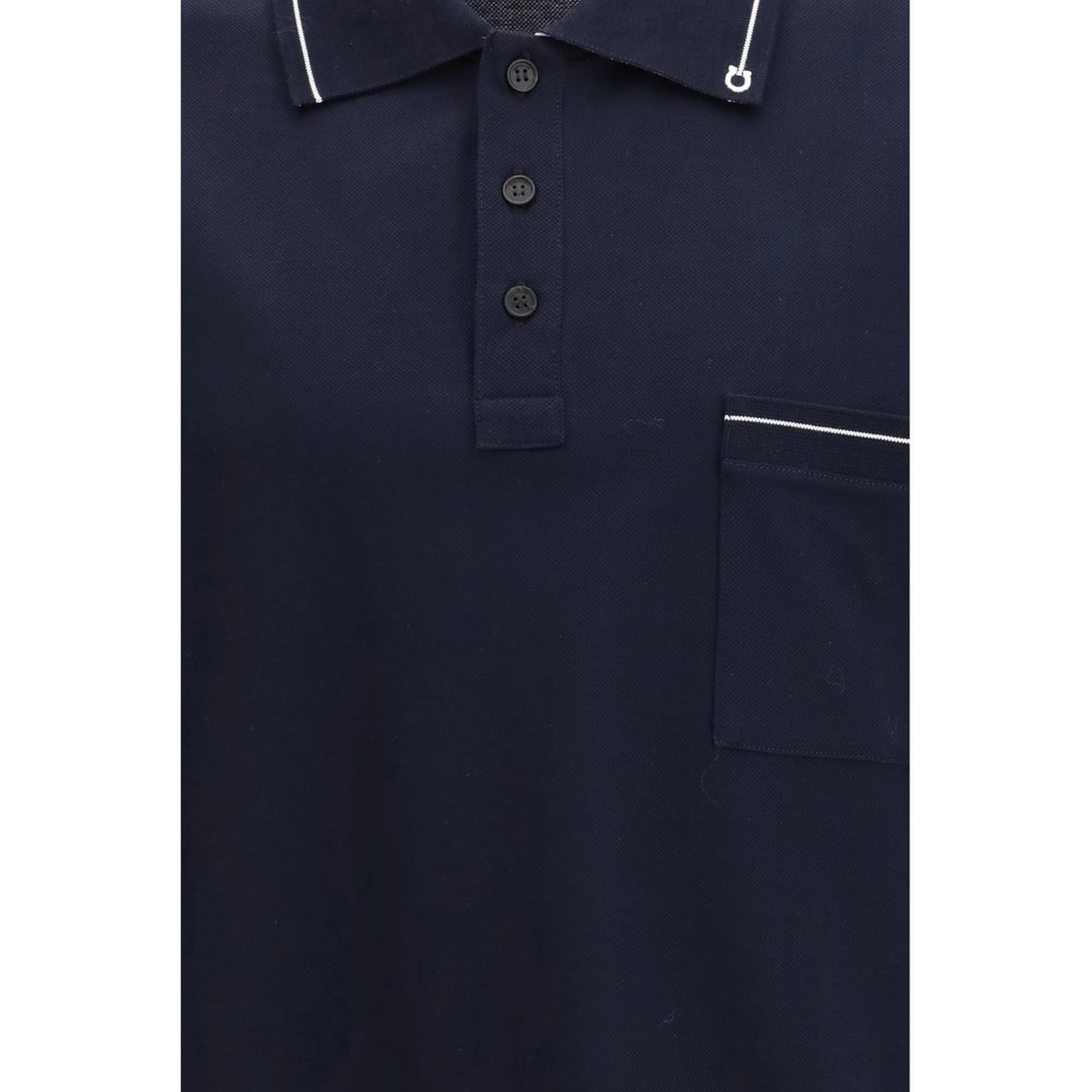 Blue Cotton Polo Shirt