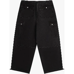 Black Cotton Cargo Pants
