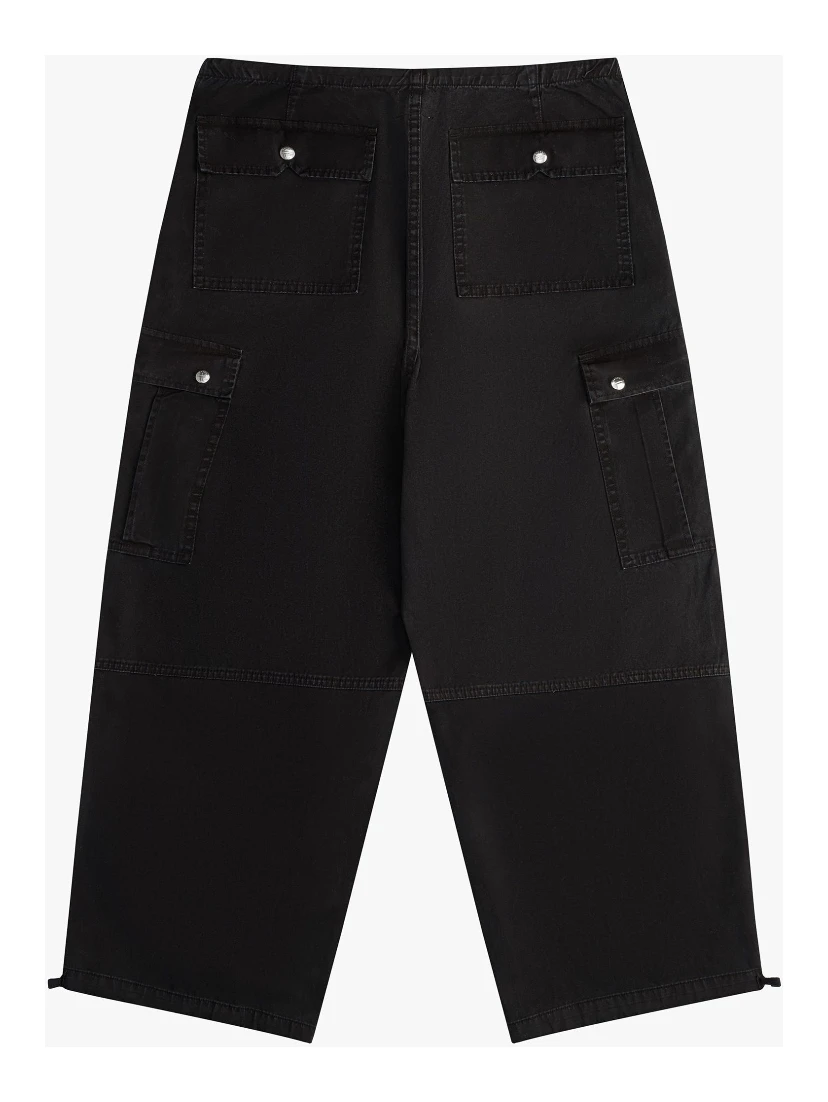 Black Cotton Cargo Pants