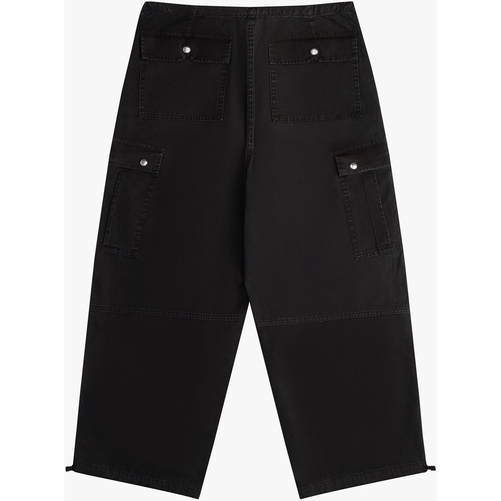 Black Cotton Cargo Pants