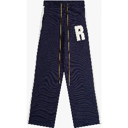 Navy Blue Fibres Casual Pants