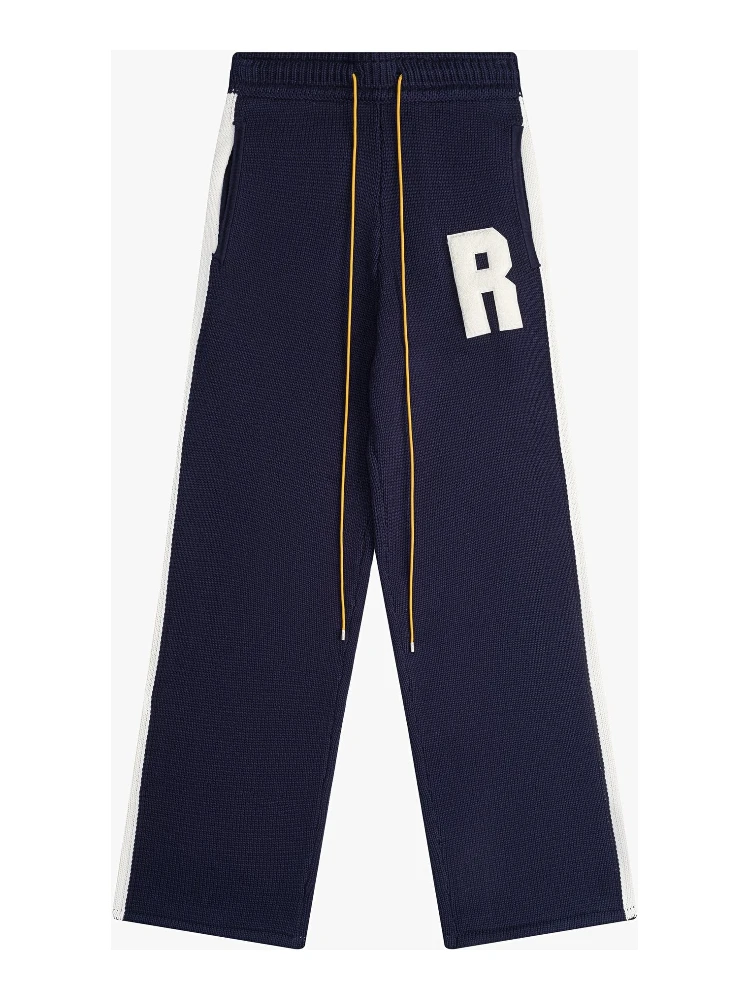 Navy Blue Fibres Casual Pants