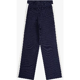 Navy Blue Fibres Casual Pants