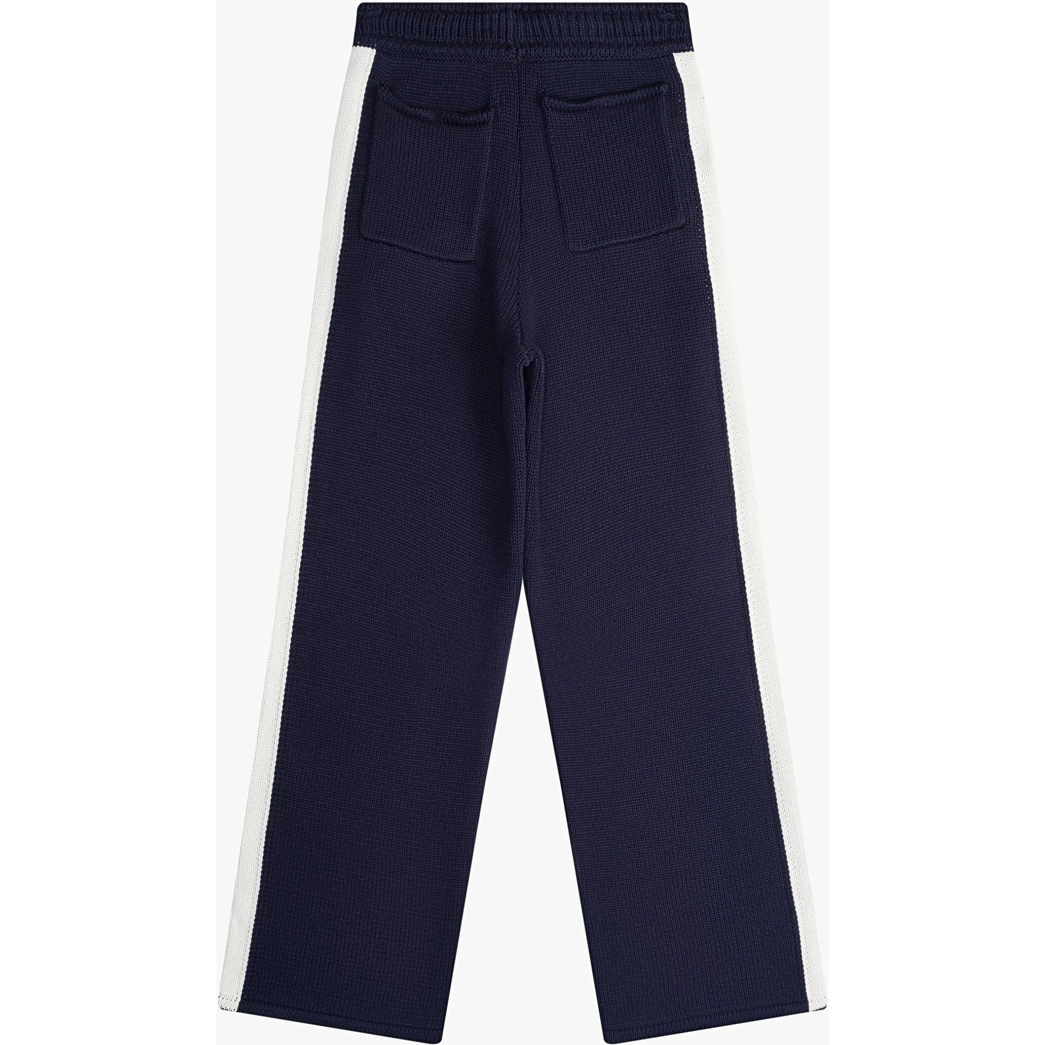 Navy Blue Fibres Casual Pants