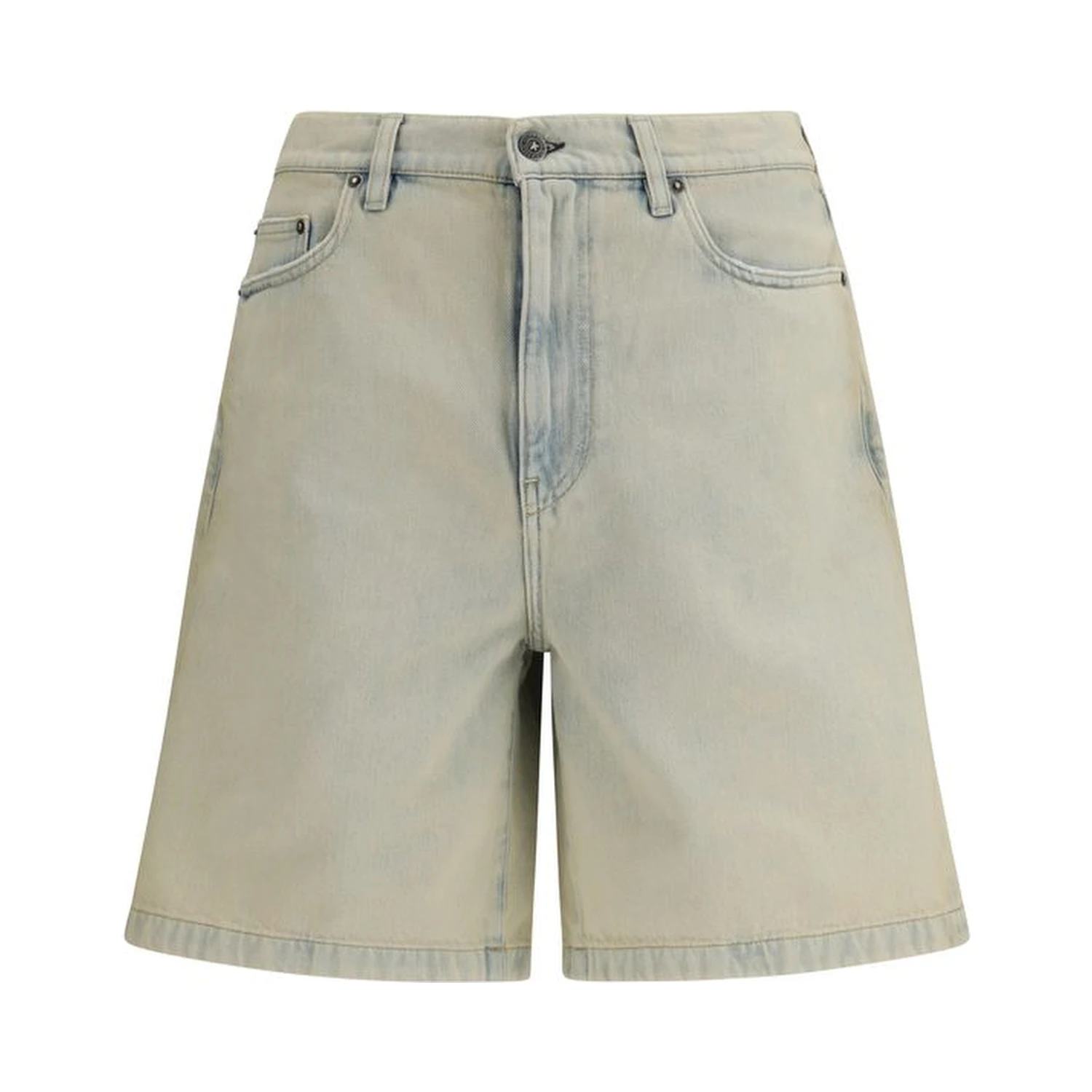 Blue Cotton Bermuda Shorts
