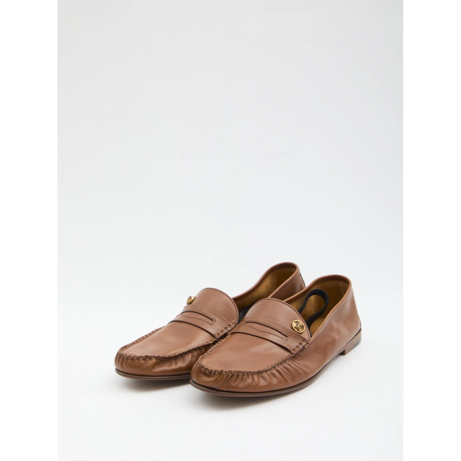 Medusa leather loafers