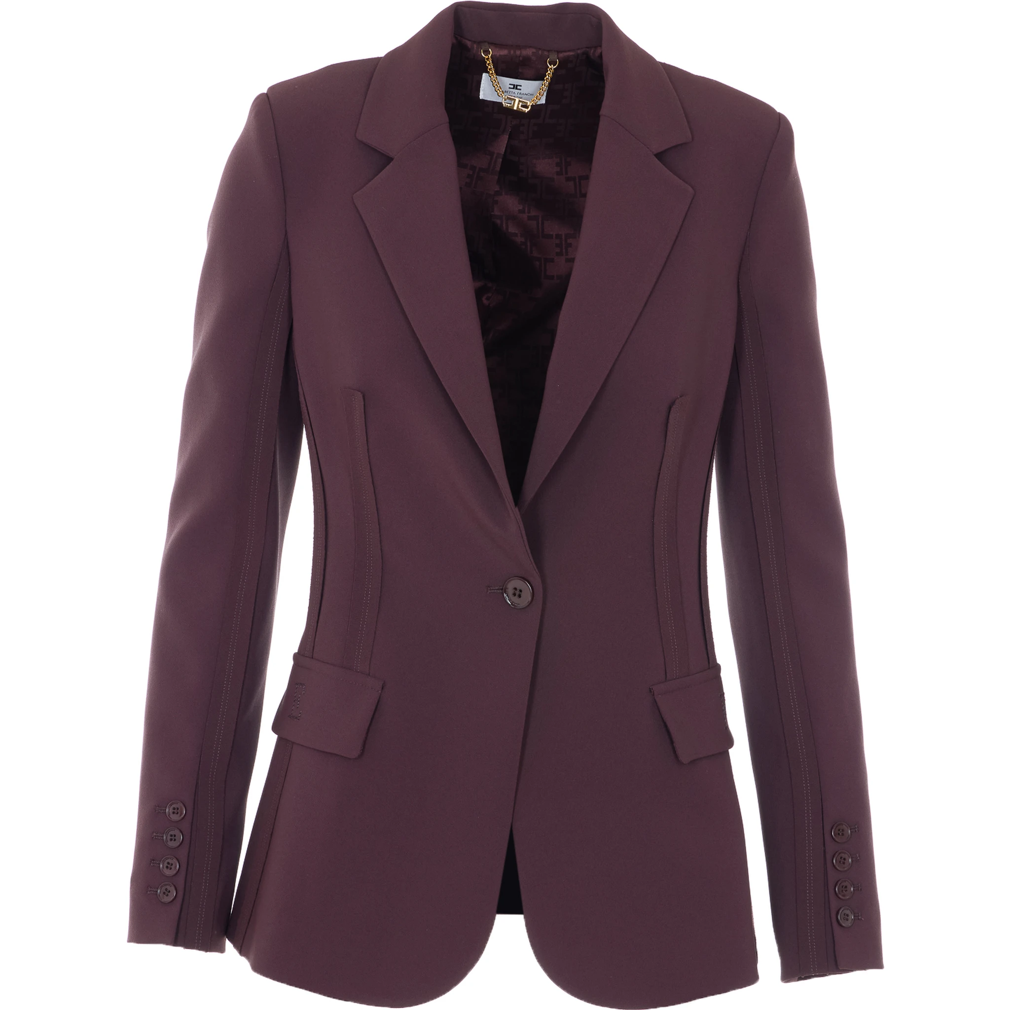 Elisabetta Franchi Jackets Brown