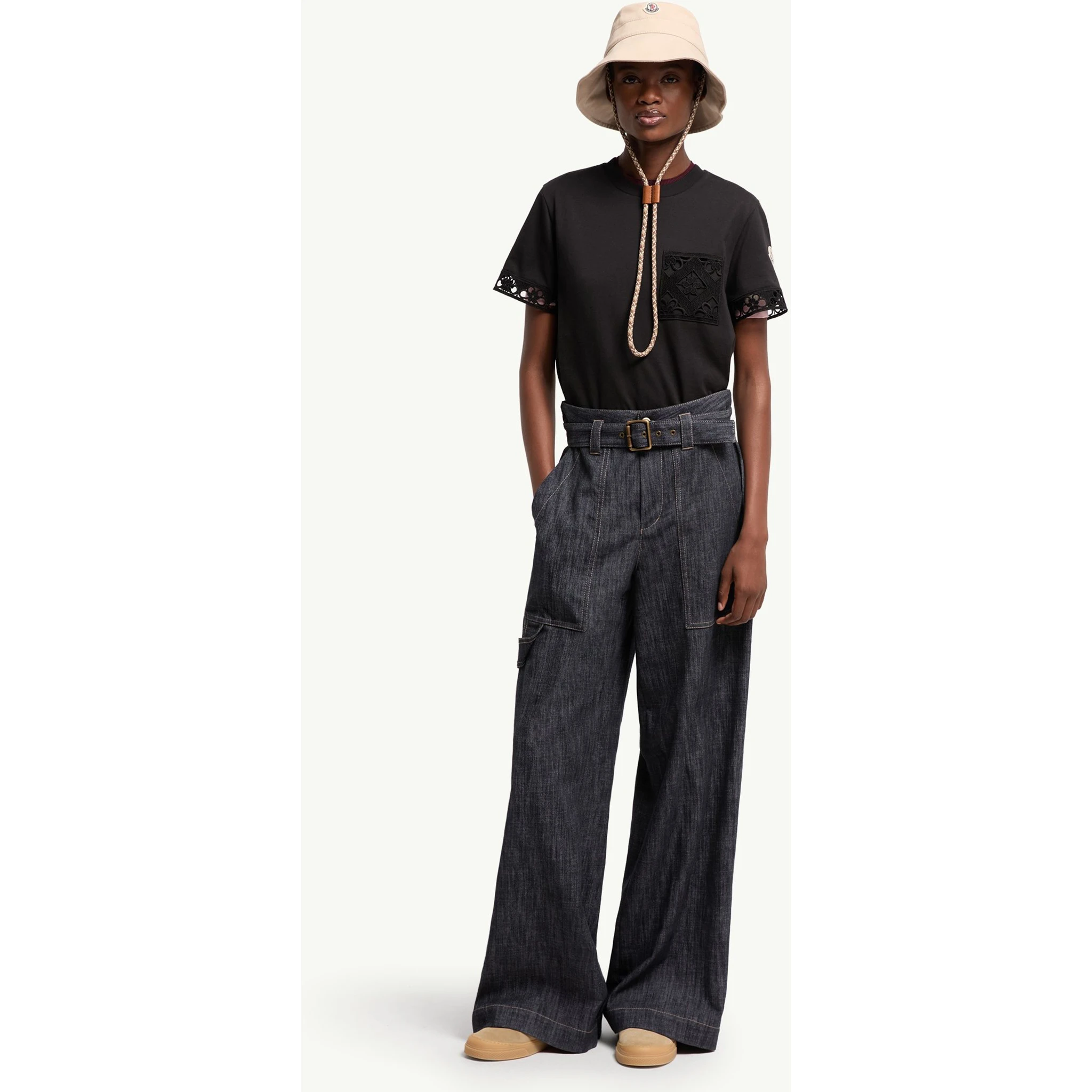 Moncler T-shirts and Polos Black