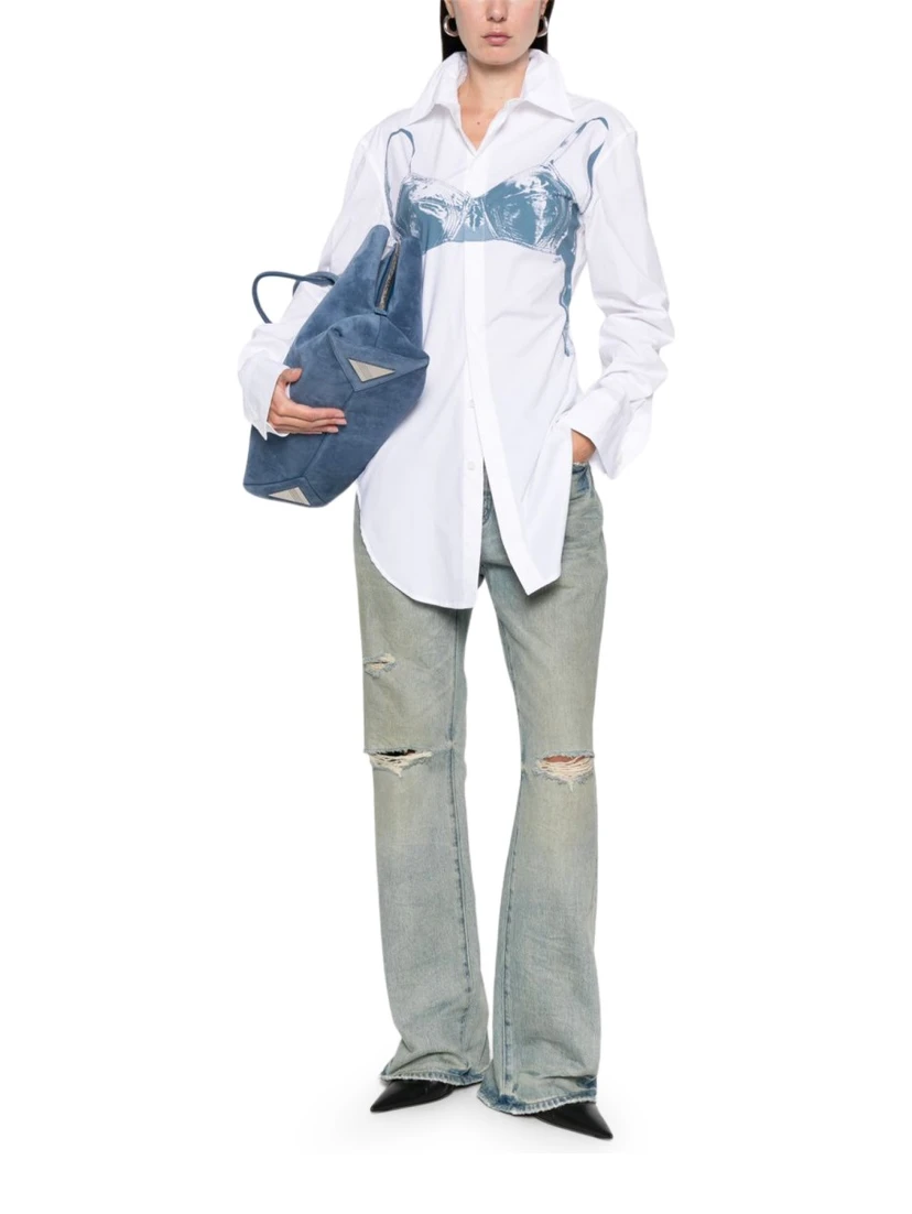 "SCANNED BRA" PRINT SHIRT