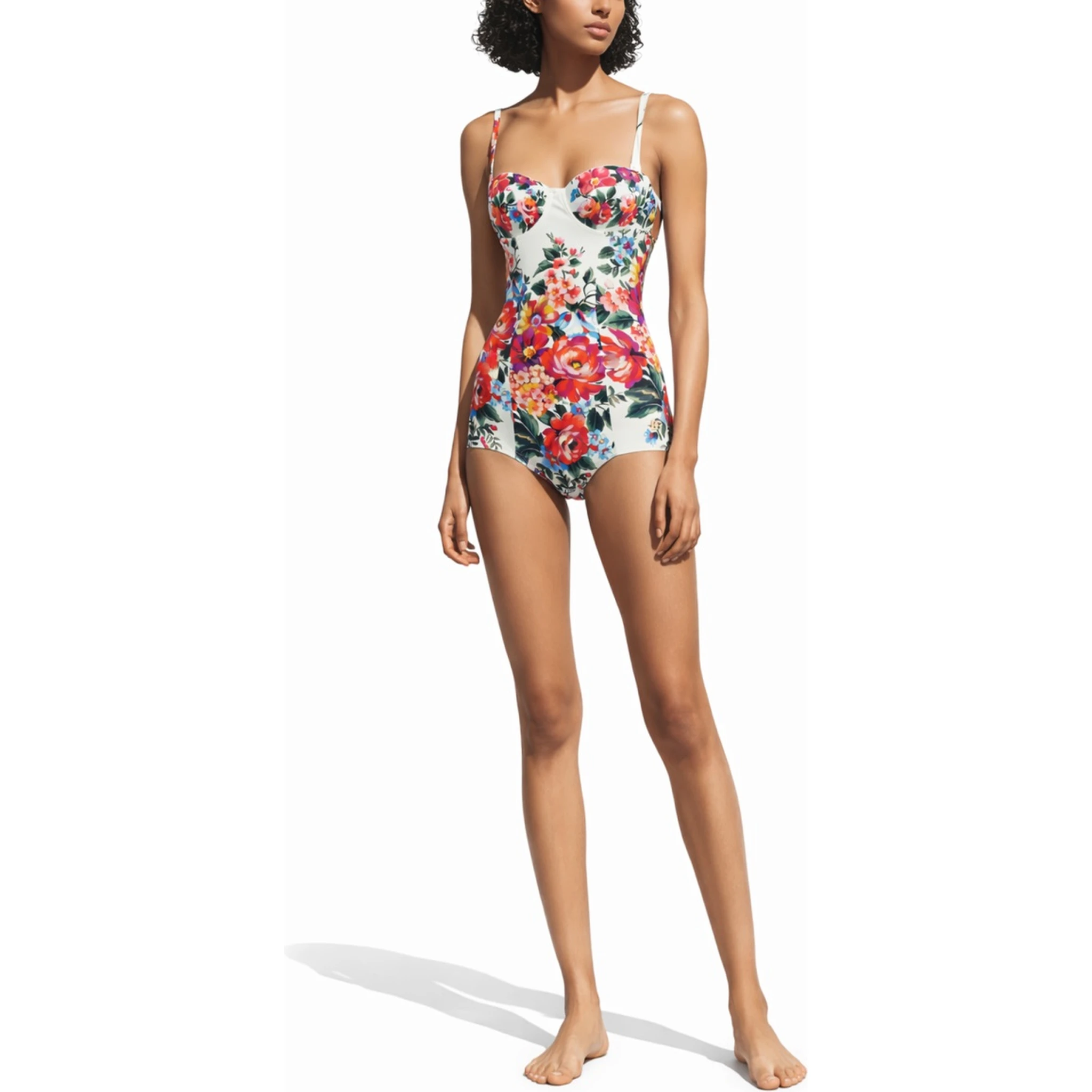 FLORAL PRINT ONE PIECE SWIMSUIT