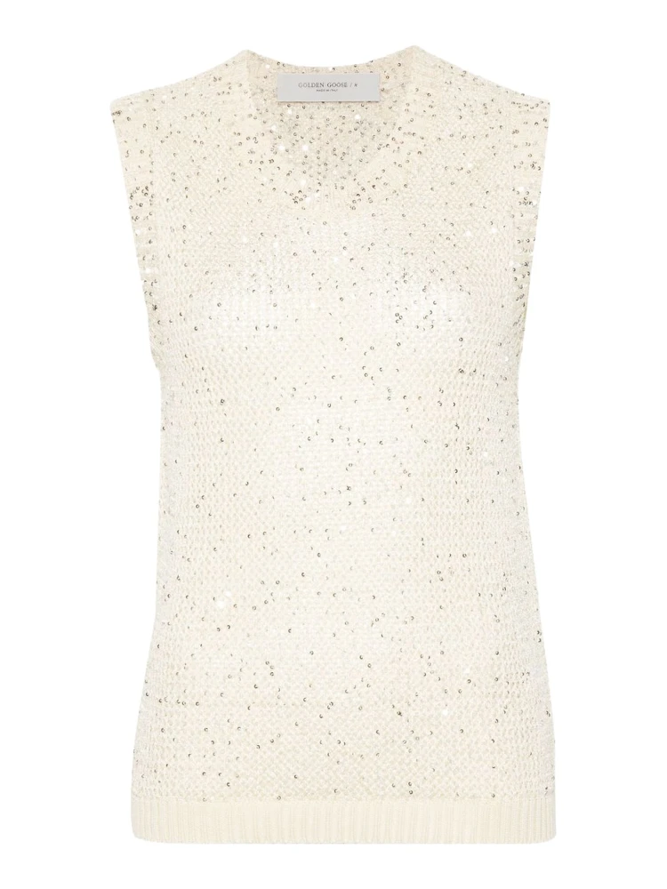 "MELYSSA" TOP WITH SEQUINS