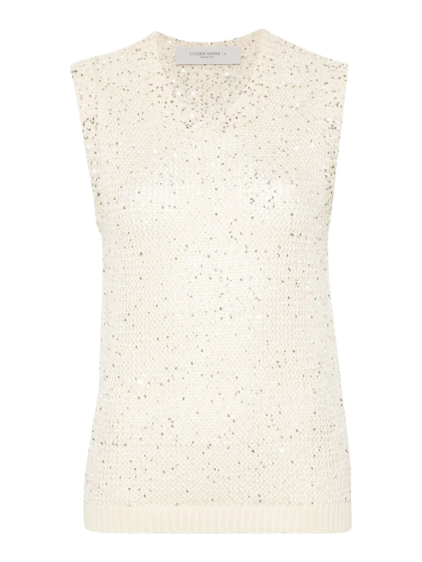 "MELYSSA" TOP WITH SEQUINS