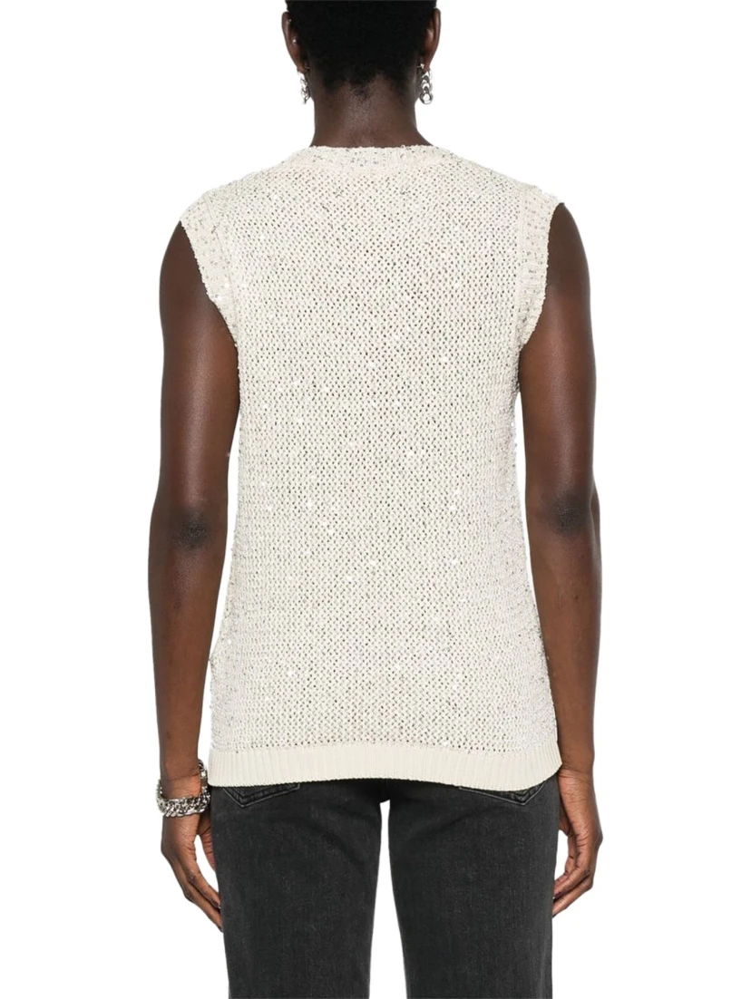 "MELYSSA" TOP WITH SEQUINS