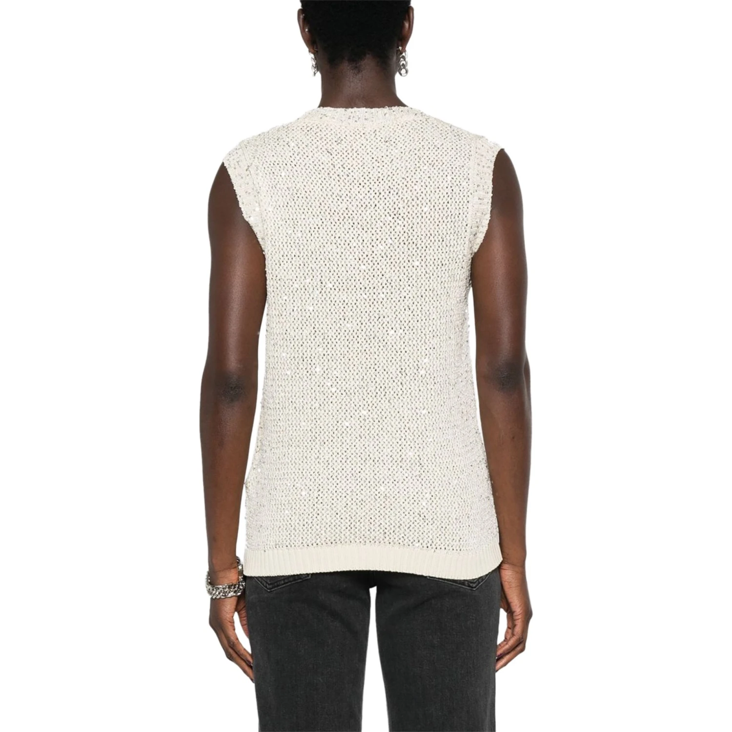 "MELYSSA" TOP WITH SEQUINS