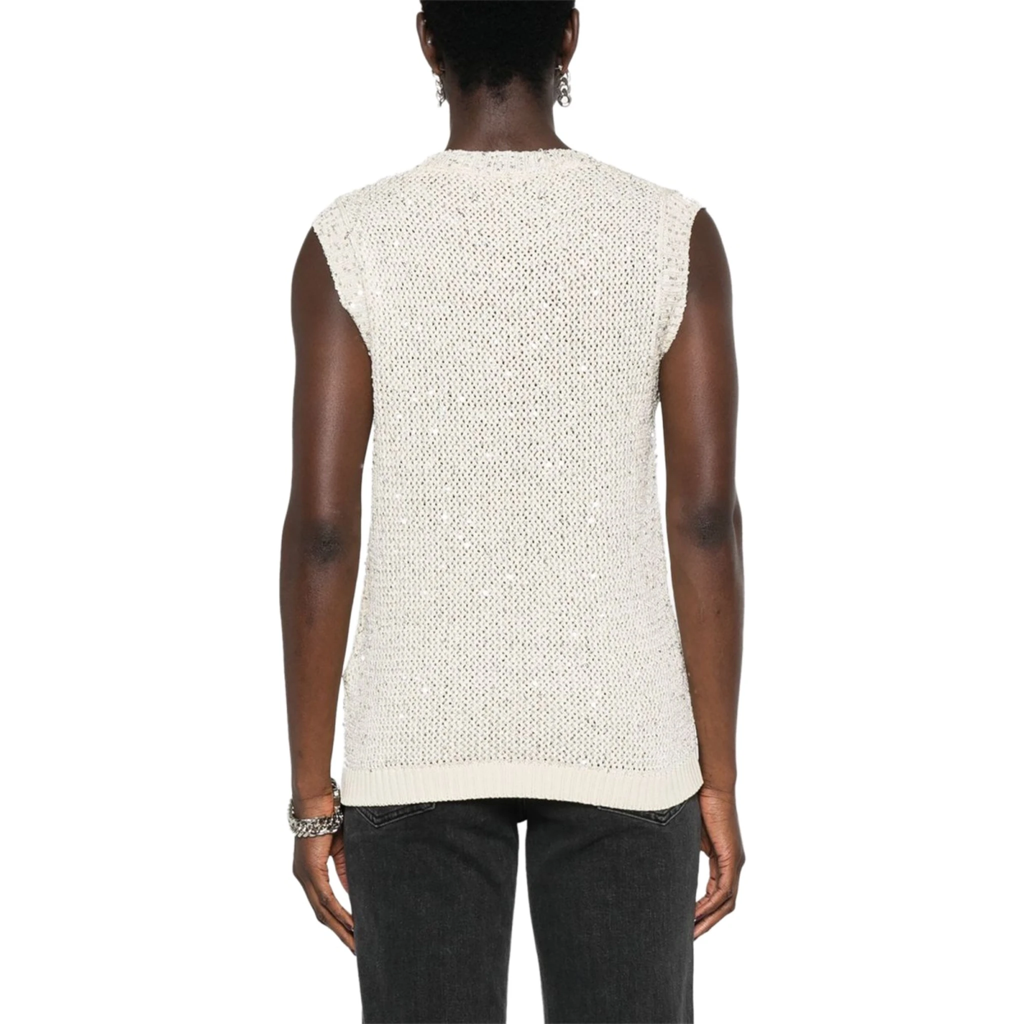 "MELYSSA" TOP WITH SEQUINS