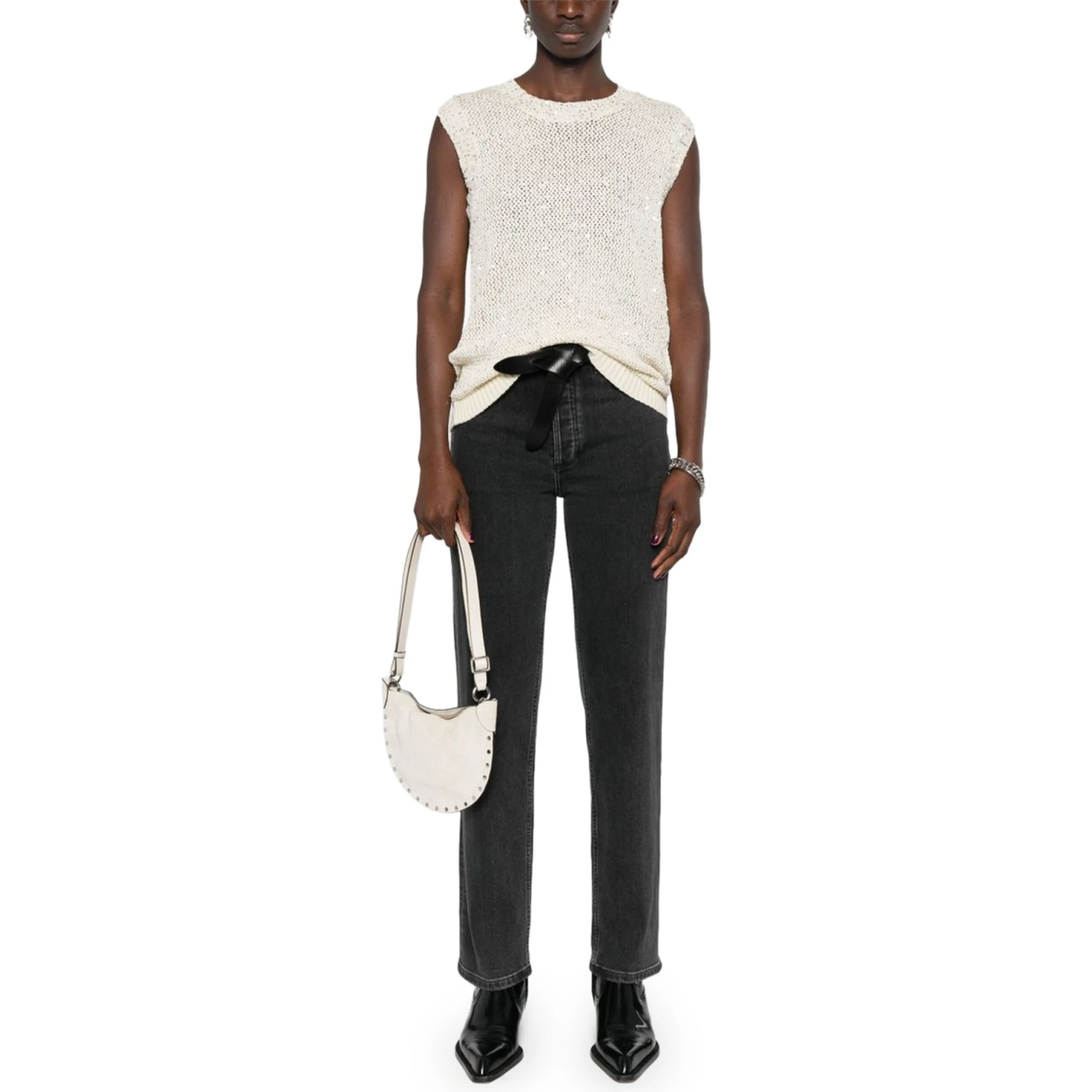 "MELYSSA" TOP WITH SEQUINS
