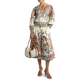 FLORAL PAISLEY PRINT BLOUSE