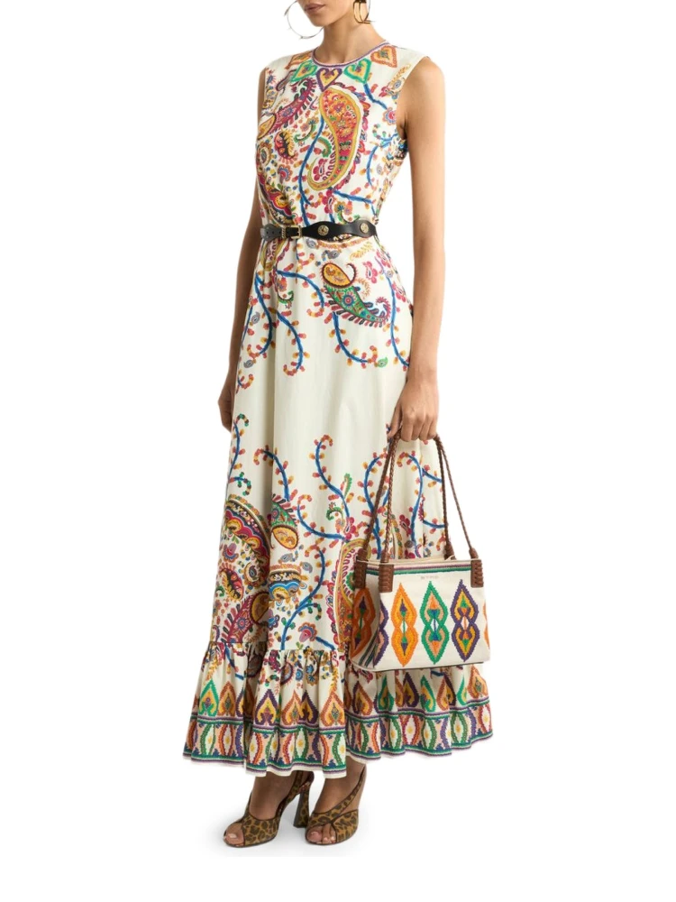 LONG DRESS WITH FLORAL PAISLEY PRINT alternative