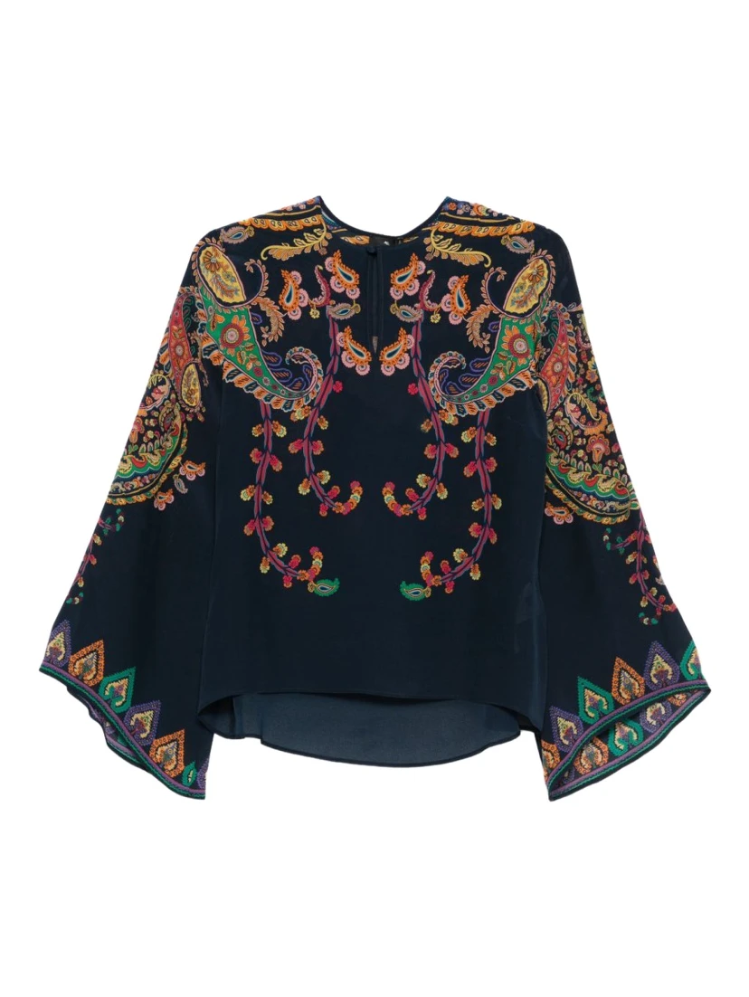 FLORAL PAISLEY PRINT BLOUSE