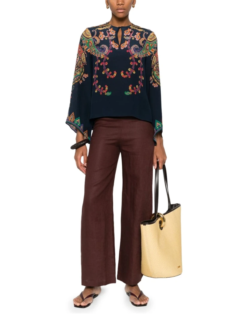 FLORAL PAISLEY PRINT BLOUSE