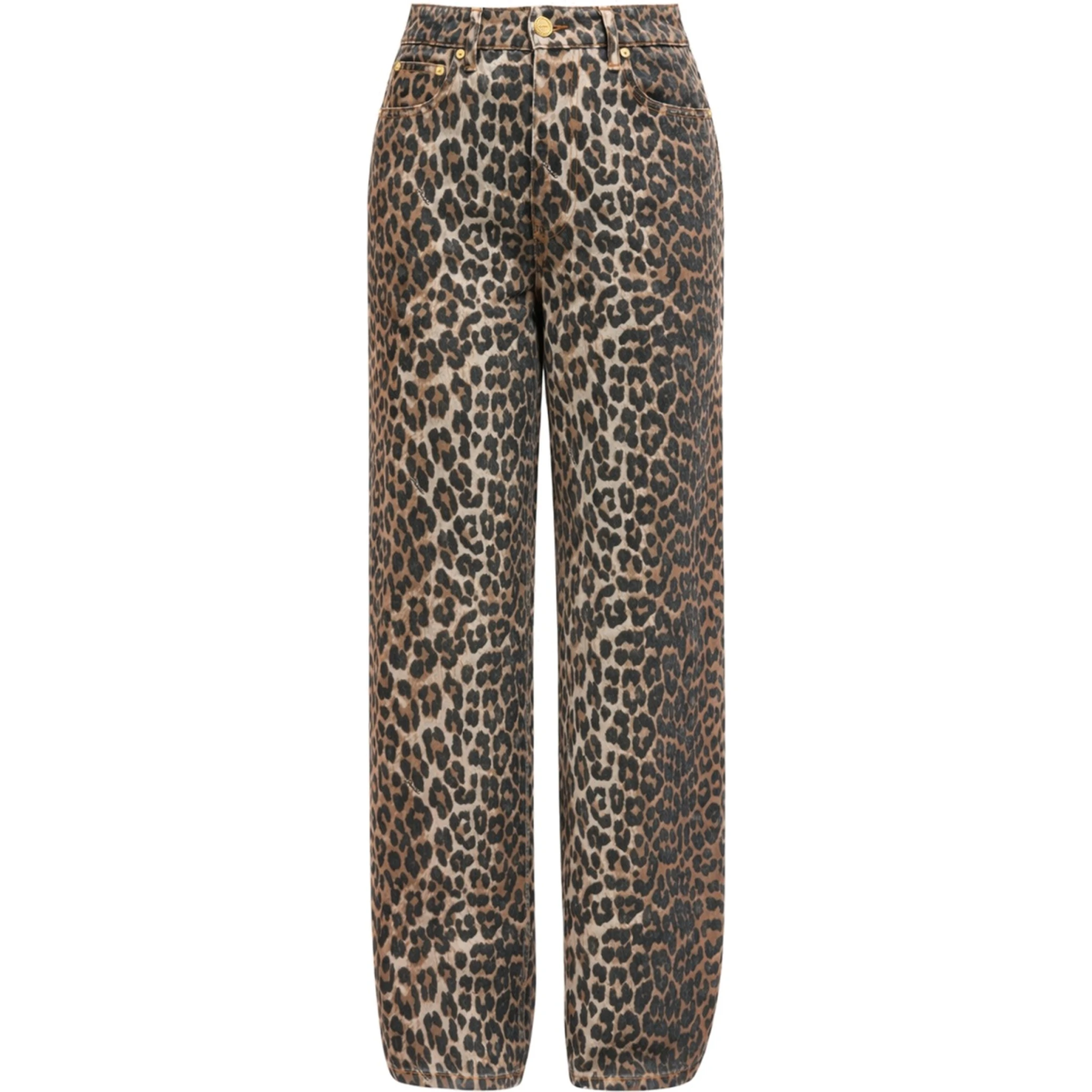 "LARI" JEANS WITH LEOPARD PRINT