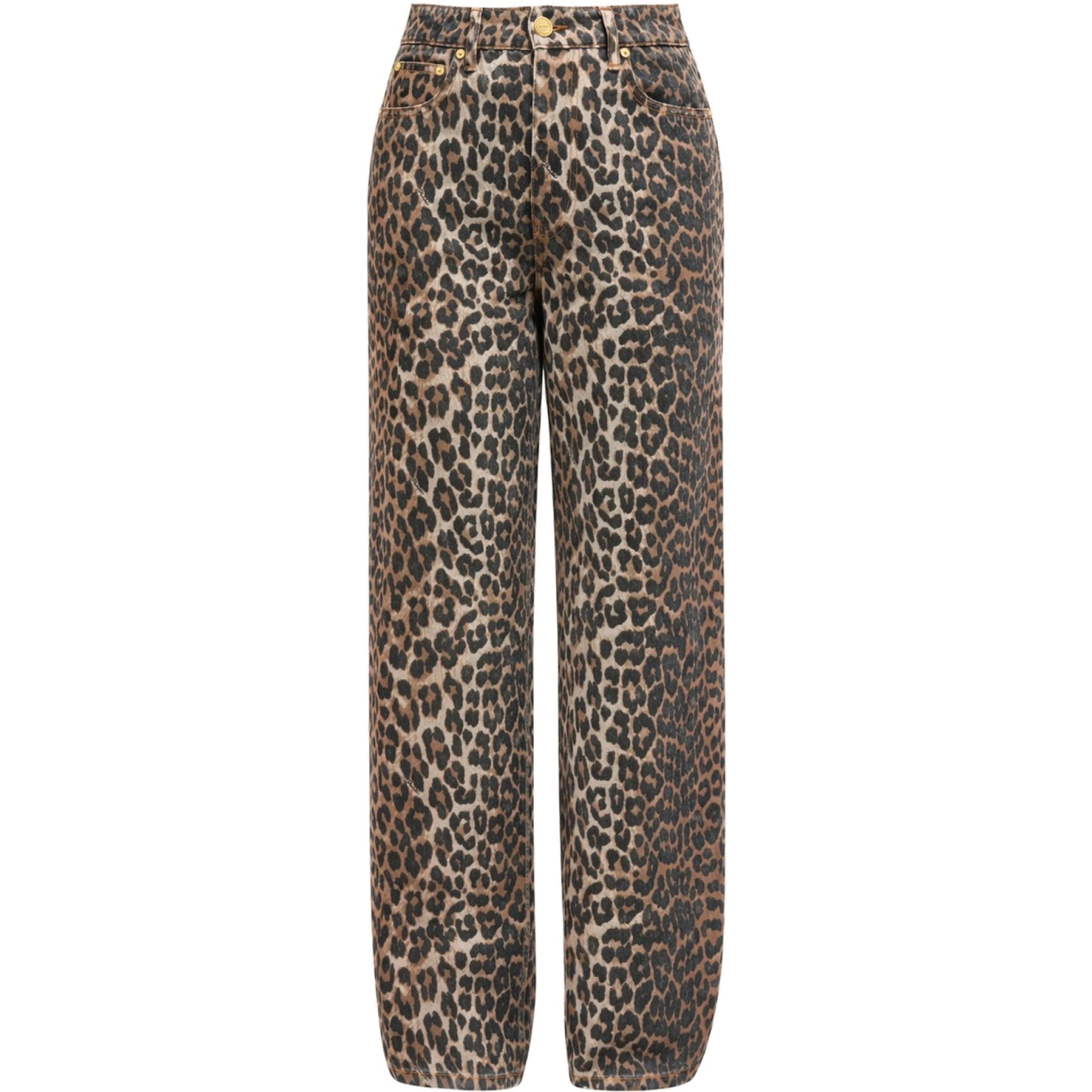 "LARI" JEANS WITH LEOPARD PRINT