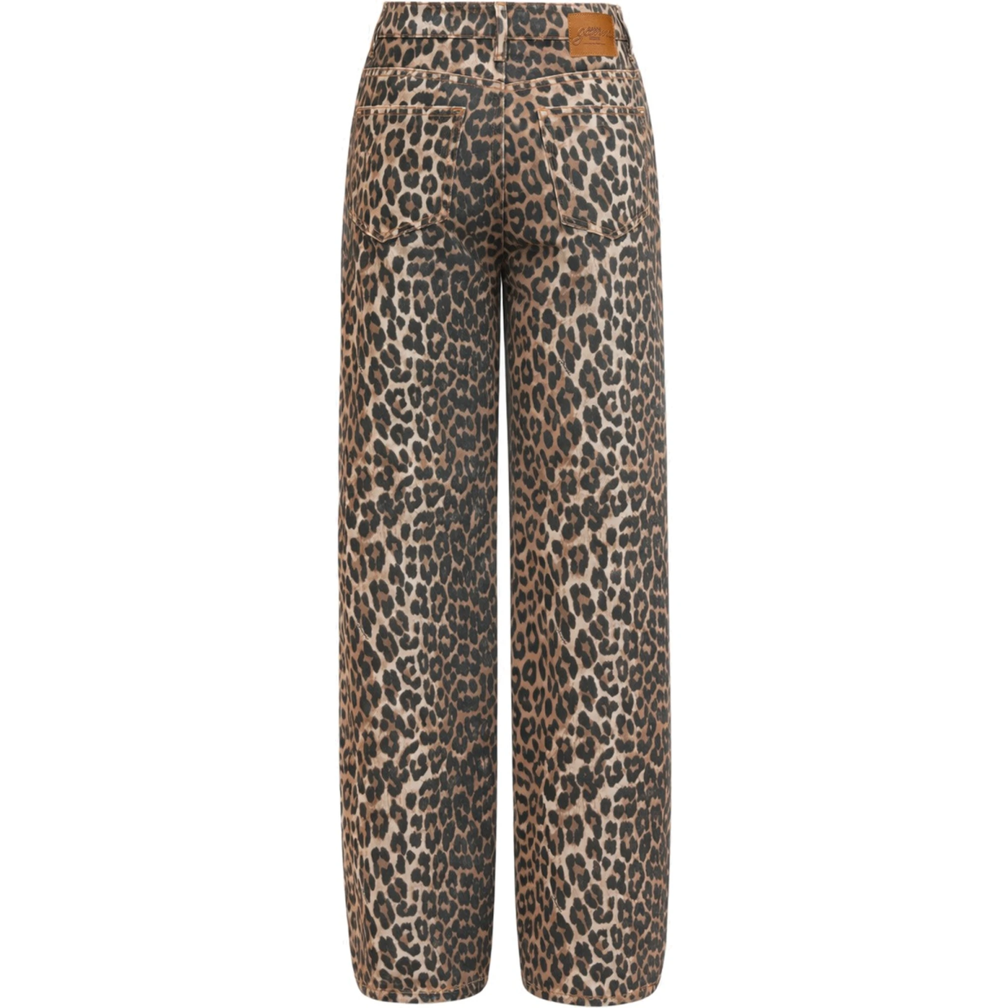"LARI" JEANS WITH LEOPARD PRINT