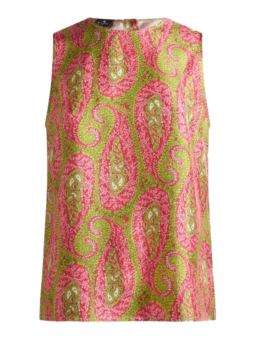 PAISLEY FOLIAGE PATTERN TOP