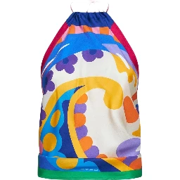 PAISLEY PRINT SILK TOP