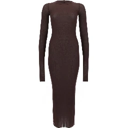 LONG-SLEEVED MIDI DRESS