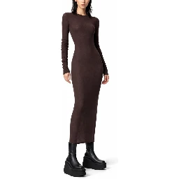 LONG-SLEEVED MIDI DRESS