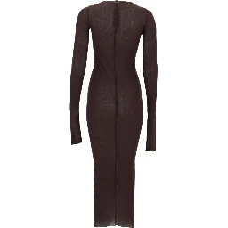 LONG-SLEEVED MIDI DRESS