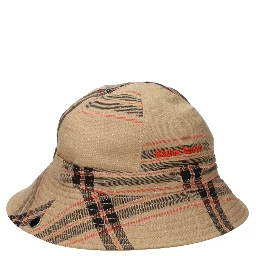 Beige Fabric Bucket Hat