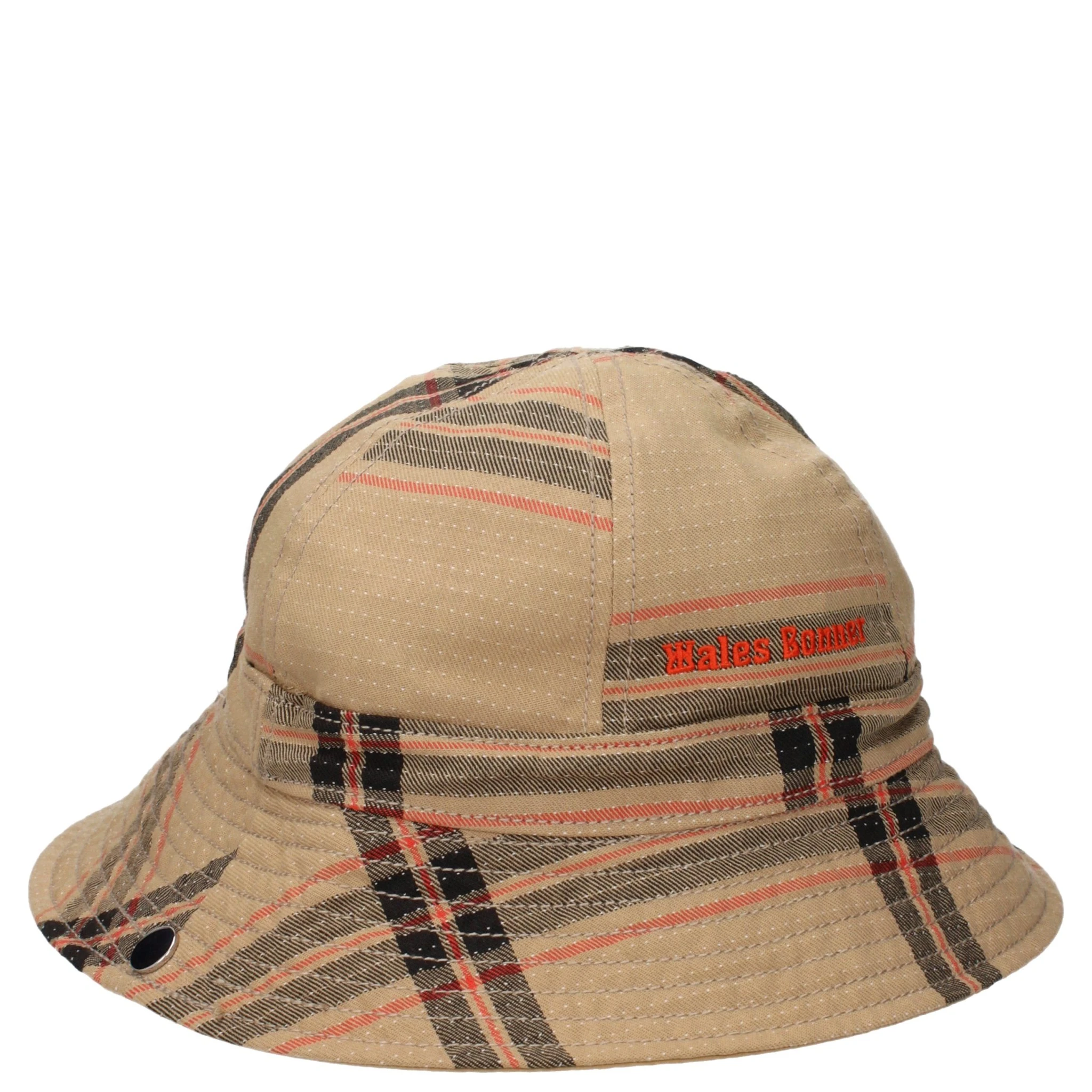 Beige Fabric Bucket Hat