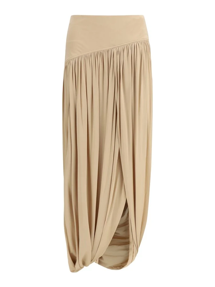 Beige Viscose Skirt