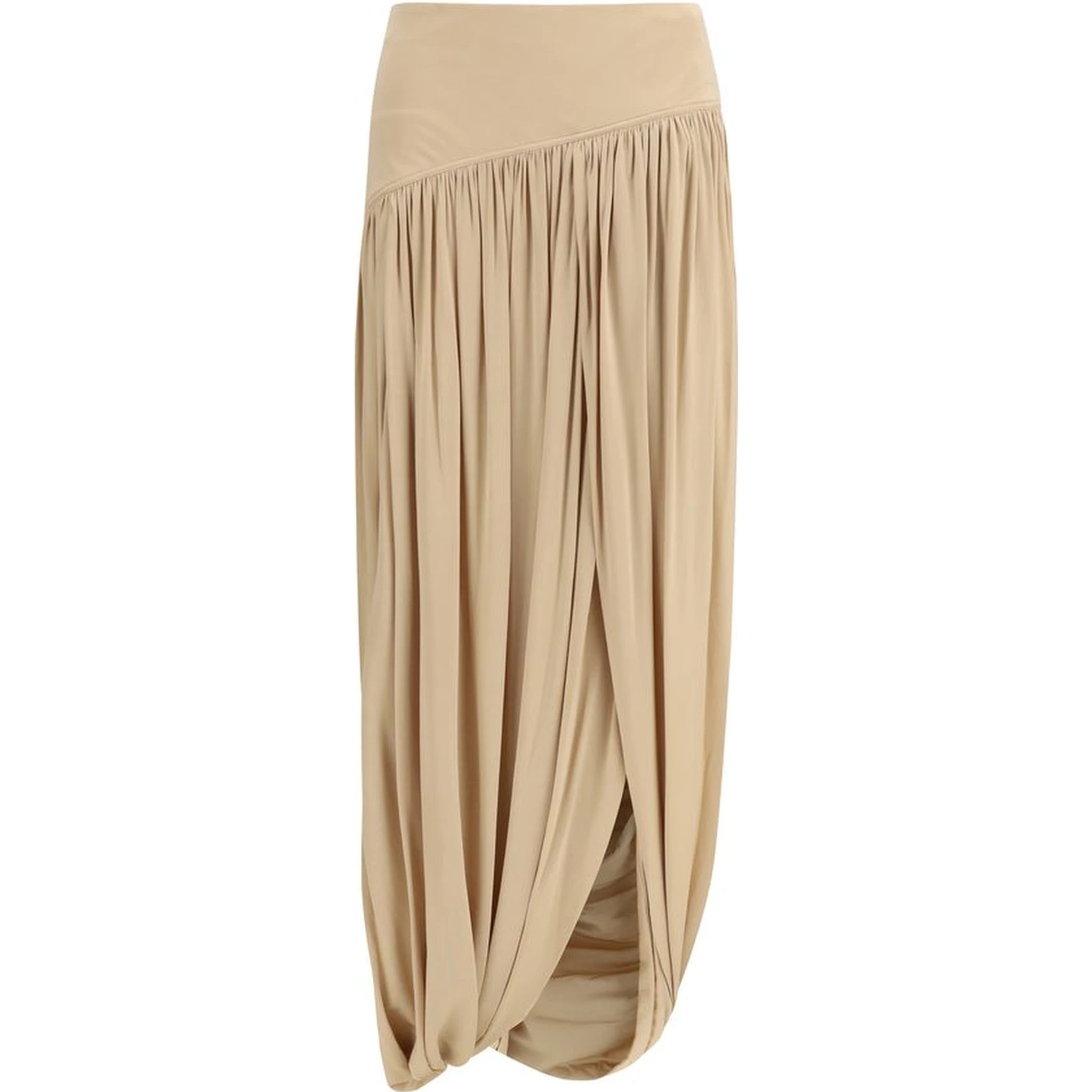 Beige Viscose Skirt