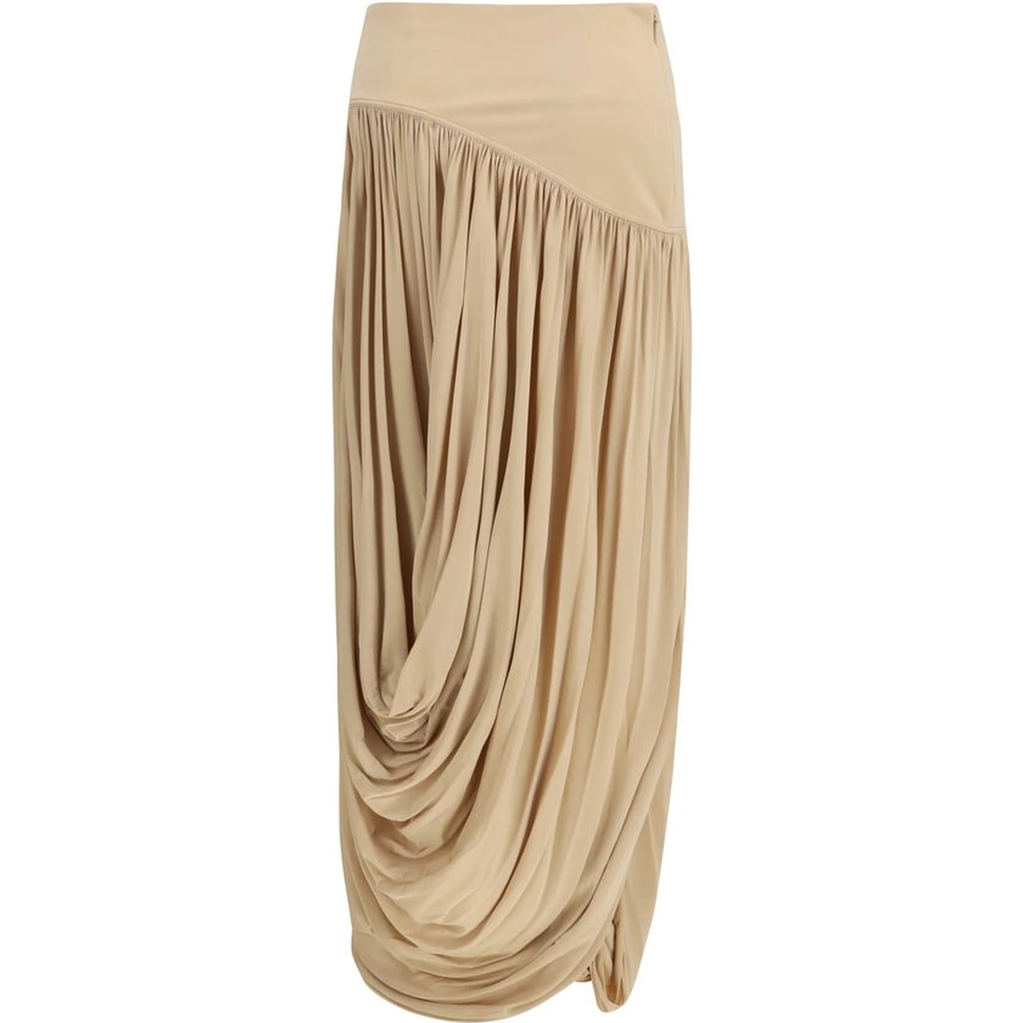 Beige Viscose Skirt